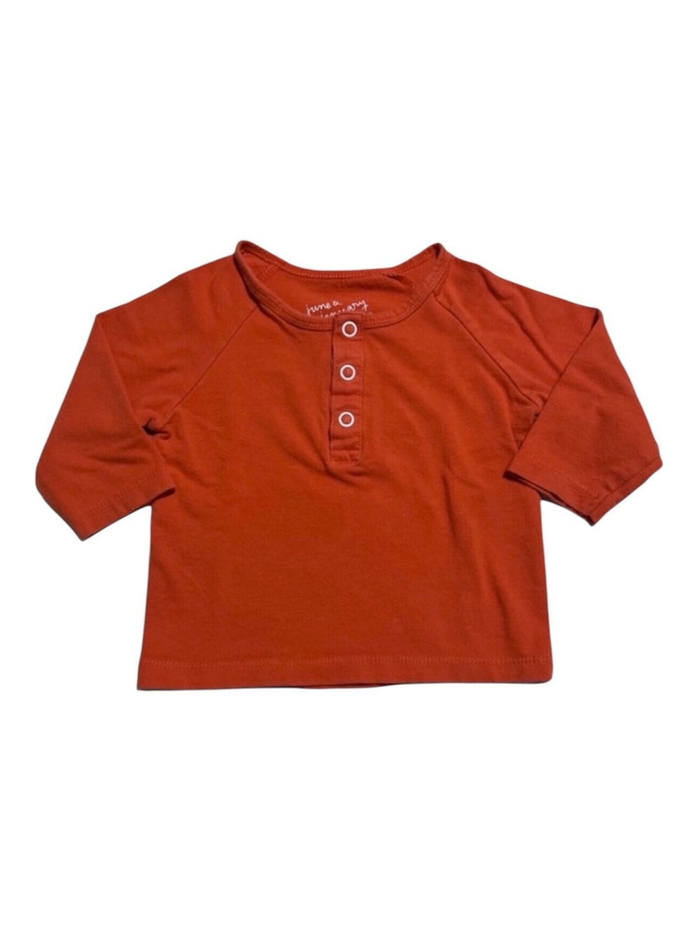 June & January Poppy long sleeve henley 6-12m